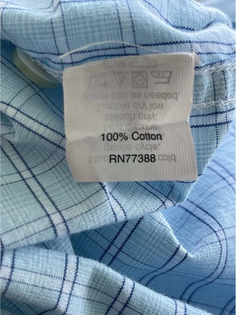 J Crew Mens Shirt Size M Classic Fit Stretch Light Blue Checkered Button Up.